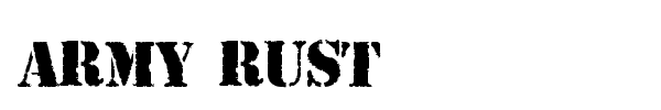 Army Rust font preview